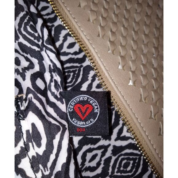 Urban Expressions Boho Tan Woven Cross Body Clutch Vegan Gold Chain Strap Purse - Picture 10 of 12